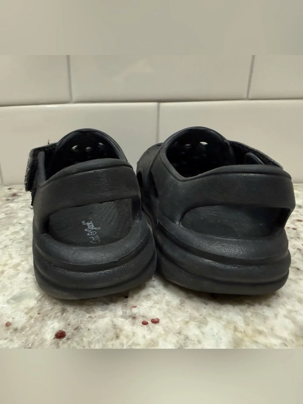 3/$15* Cat & Jack Kids Black Slip-On Clogs with Vent Holes Size 8
